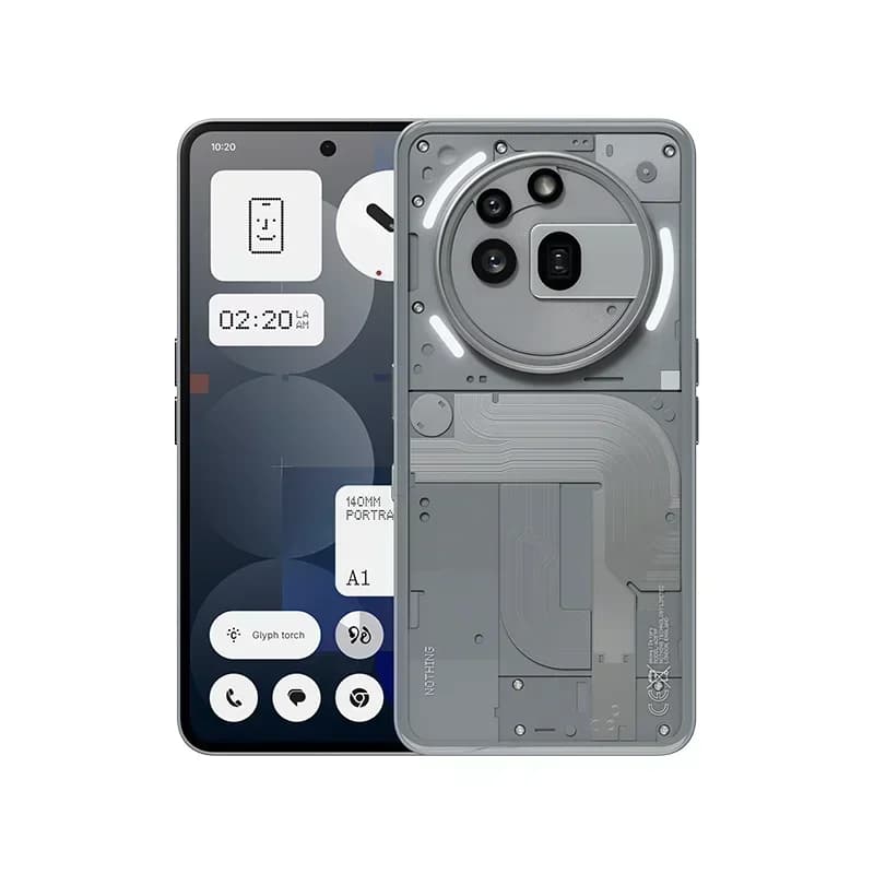 هاتف Nothing Phone (3a) Pro، 12 جيجابايت رام، 256 جيجابايت، شاشة 6.77 أموليد، معالج Snapdragon 7s Gen 3، يدعم 5G - 5