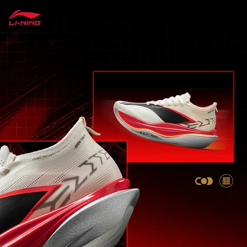 LI-NING FEIDIAN 6 ELITE سلسلة جري للجنسين ألياف BOOM خفيفة الوزن وسادة مريحة أحذية جري سباق فاخرة ARMW001 - 2
