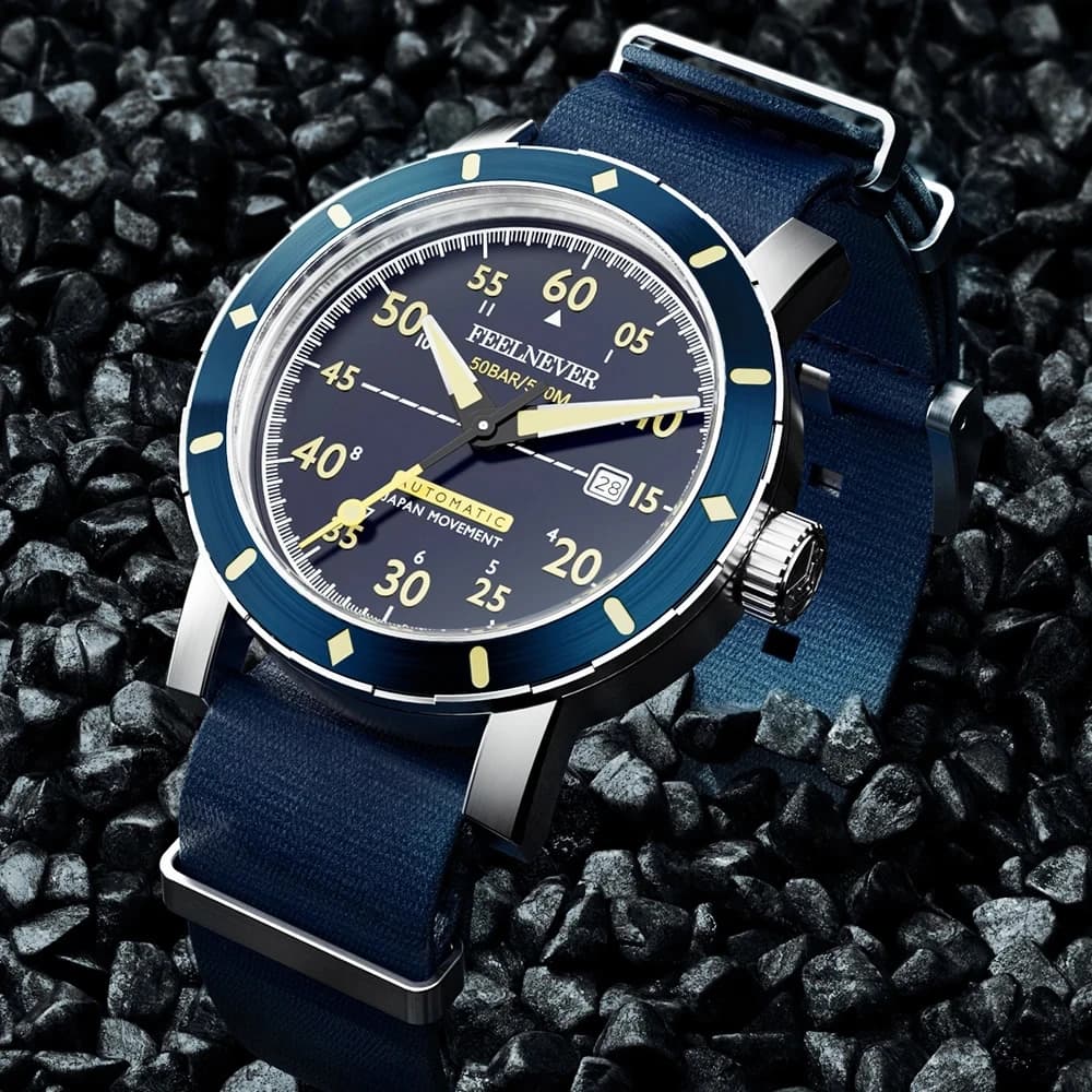 LIGE New Sapphire Design Watch Men FeelNever Brand Luxury 8215 Professional 50Bar Outdoor Sport Men Automatic Mechanical Watches - 4
