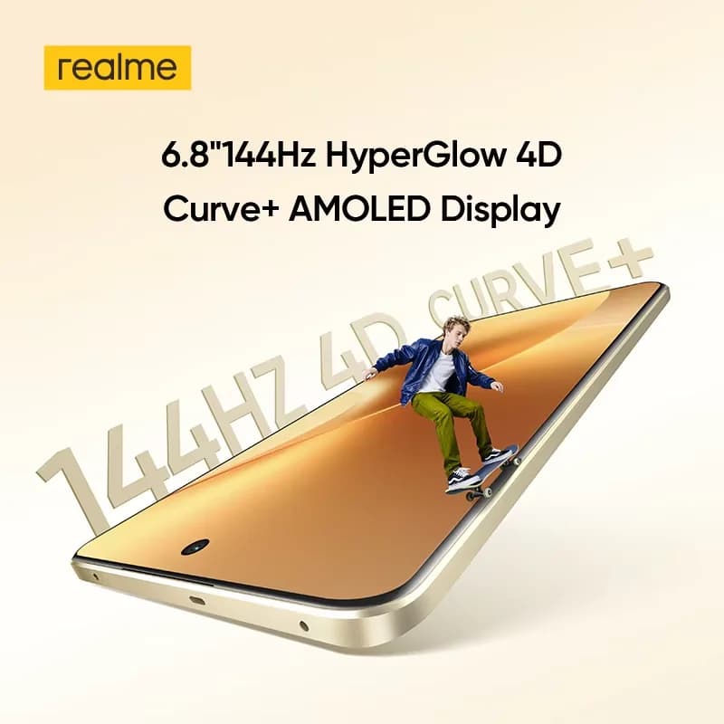 هاتف realme 15 Pro 5G شريحة Snapdragon 7 Gen 4 بطارية 7000mAh شحن 80W شاشة 6.8" 144Hz 4D Curve+ كاميرا ثلاثية 50MP - 2