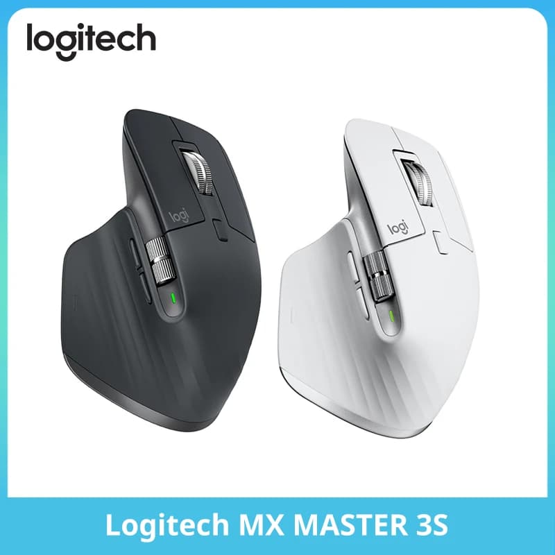 ماوس بلوتوث لاسلكي Logitech MX Master 3S، عجلة تمرير كهرومغناطيسية فائقة الهدوء، دقة 8000 DPI، تدفق بين الأجهزة، تصميم مريح