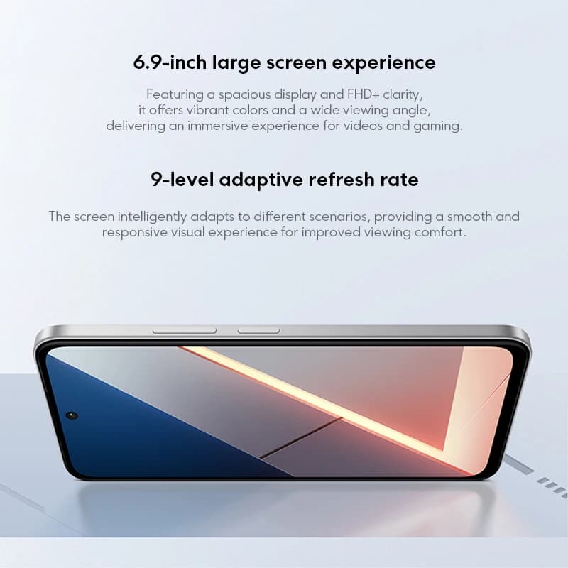 هاتف ذكي POCO M7 إصدار عالمي، معالج Snapdragon® 685، شاشة 6.9 بوصة بمعدل تحديث 144Hz FHD+ DotDisplay، بطارية 7000mAh، شحن سريع 33W، NFC، كاميرا 50MP - 4