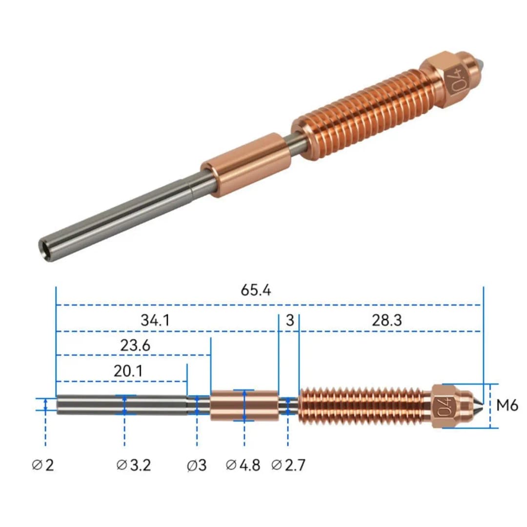 فوهة التبديل السريع من كرياليتي لطابعات K1 ماكس K1C إيندر-3 V3/إيندر 3 V3 بلس فوهة من الفولاذ المقسى مطورة للطباعة عالية السرعة - 6