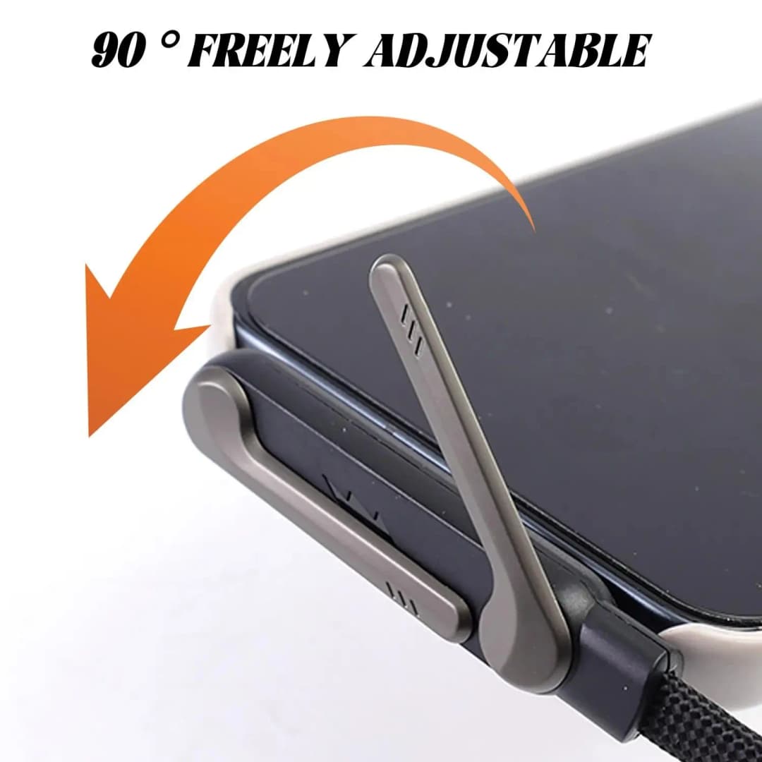شاحن هاتف جانبي من ASUS بقدرة 65 واط للشحن السريع، مع حامل هاتف مدمج وكابل شحن قابل للطي من نوع USB A-Type-C - 4