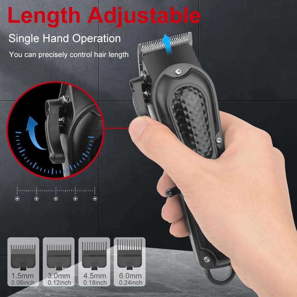Cosoul Hair Clipper Compact Size Hair Trimmer Electric Beard Trimmer LED Display Hair Length Adjustable Big Capacity Battery - 2