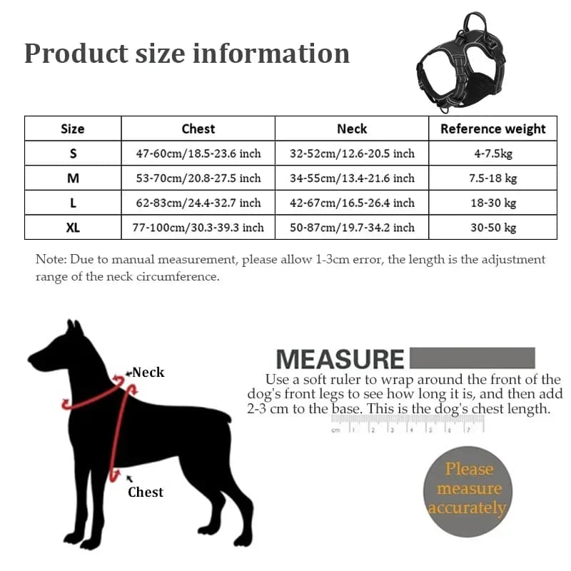 Adjustable Nylon Dog Harness Vest Reflective Soft Breathable No Pull Dog Harness Pet Harness Leash For Small Medium Large Dogs - 6