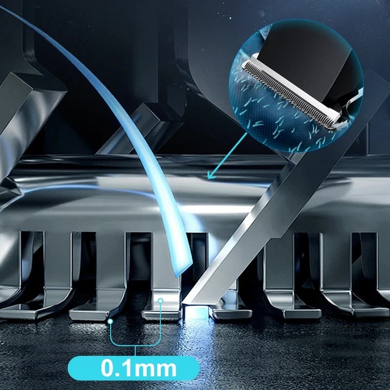 تصميم رأس قاطع قابل للتعديل مع شحن USB لمقص الشعر الكهربائي لتشذيب الشعر واللحية - 3