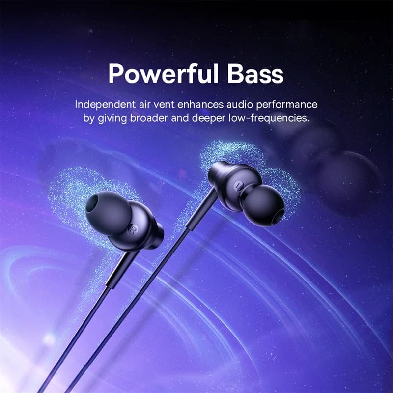 Baseus Encok CZ11/HZ11 Wired Earphones Type-C/3.5mm Jack Wired Headphones With Mic 120°Angle For Laptop Computer Tablet Phone - 2
