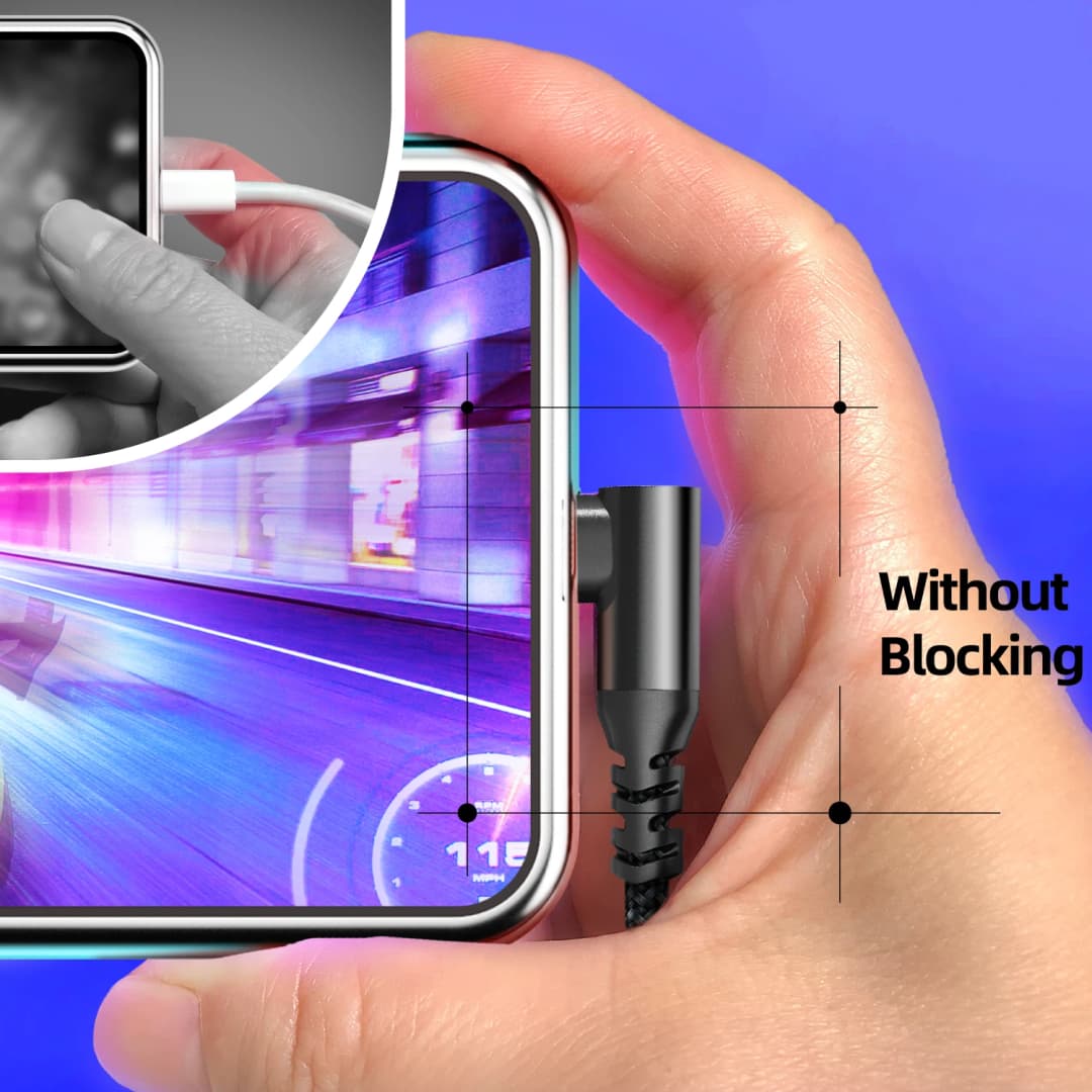 كابل USB C من LAIHONEN بطول 1 متر/2 متر/3 متر/10 قدم لنقل البيانات وشحن سريع 60 واط PD لهاتف آيفون 15 و15 بلس و15 برو ماكس - 6