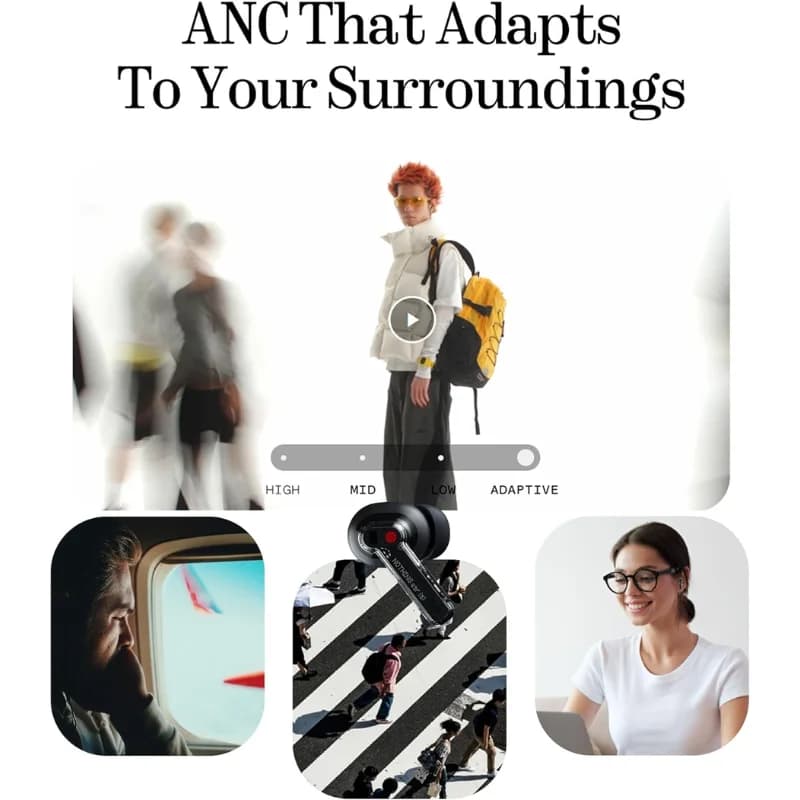 Nothing Ear (a) TWS Wireless Earbuds Adaptive ANC Bluetooth 5.4 IP54 In-ear Earphones Long Battery Life - 4