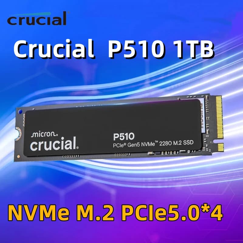 قرص صلب داخلي كروشيال ميكرون SSD P510 1TB Gen5 NVMe PCIe 5.0 M.2 2280