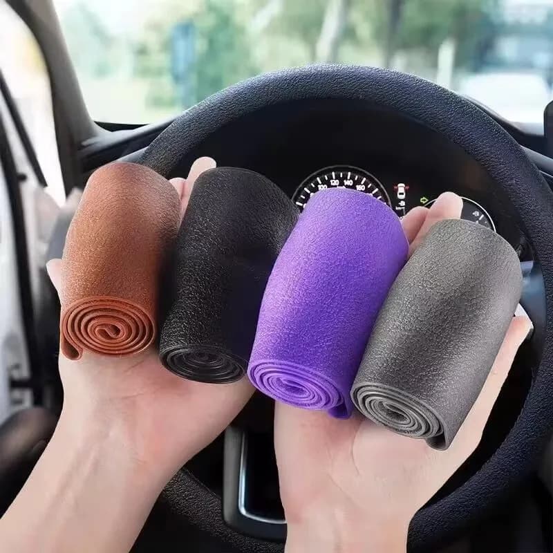 Car Summer Universal Silicone Steering Wheel Cover Elastic Glove Cover Texture Soft Multi Color Auto Decoration DIY Accessories - 6