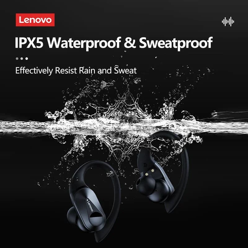 سماعات أذن بلوتوث لاسلكية لينوفو LP75 OWS جديدة، سماعات ألعاب مع إلغاء الضوضاء، شاشة LED لعرض الطاقة، سماعات رأس رياضية مقاومة للماء - 5