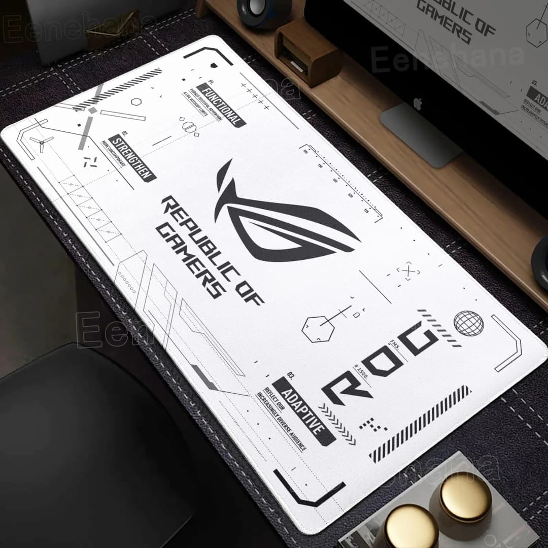 حصيرة ألعاب HD من ASUS، حصيرة ماوس كبيرة بتصميم ROG، حصيرة كمبيوتر شخصية XXL مقاومة للانزلاق، إكسسوارات مكتبية داخلية، هدية مثالية
