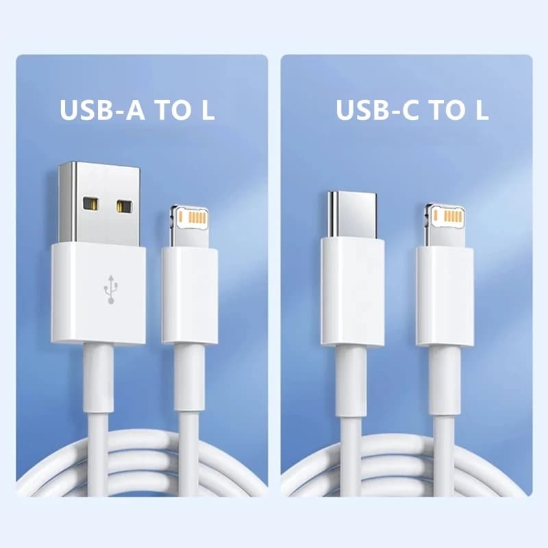 كابل USB شحن سريع أصلي 35 واط PD لهواتف آيفون 11 12 13 14 برو XS ماكس XR X 6 6S 7 8 بلس SE كابلات شحن سريع USB C - 4