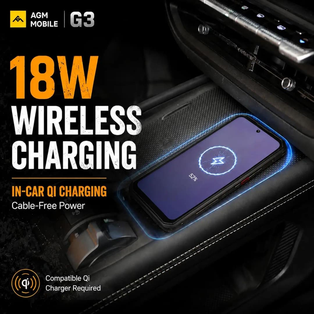 هاتف AGM G3 5G المتين 24 جيجابايت (12+12) 512 جيجابايت شحن لاسلكي 10000 مللي أمبير 6.72 بوصة 120 هرتز ديمينسيتي 7300 أندرويد 15 مع إضاءة تخييم - 4