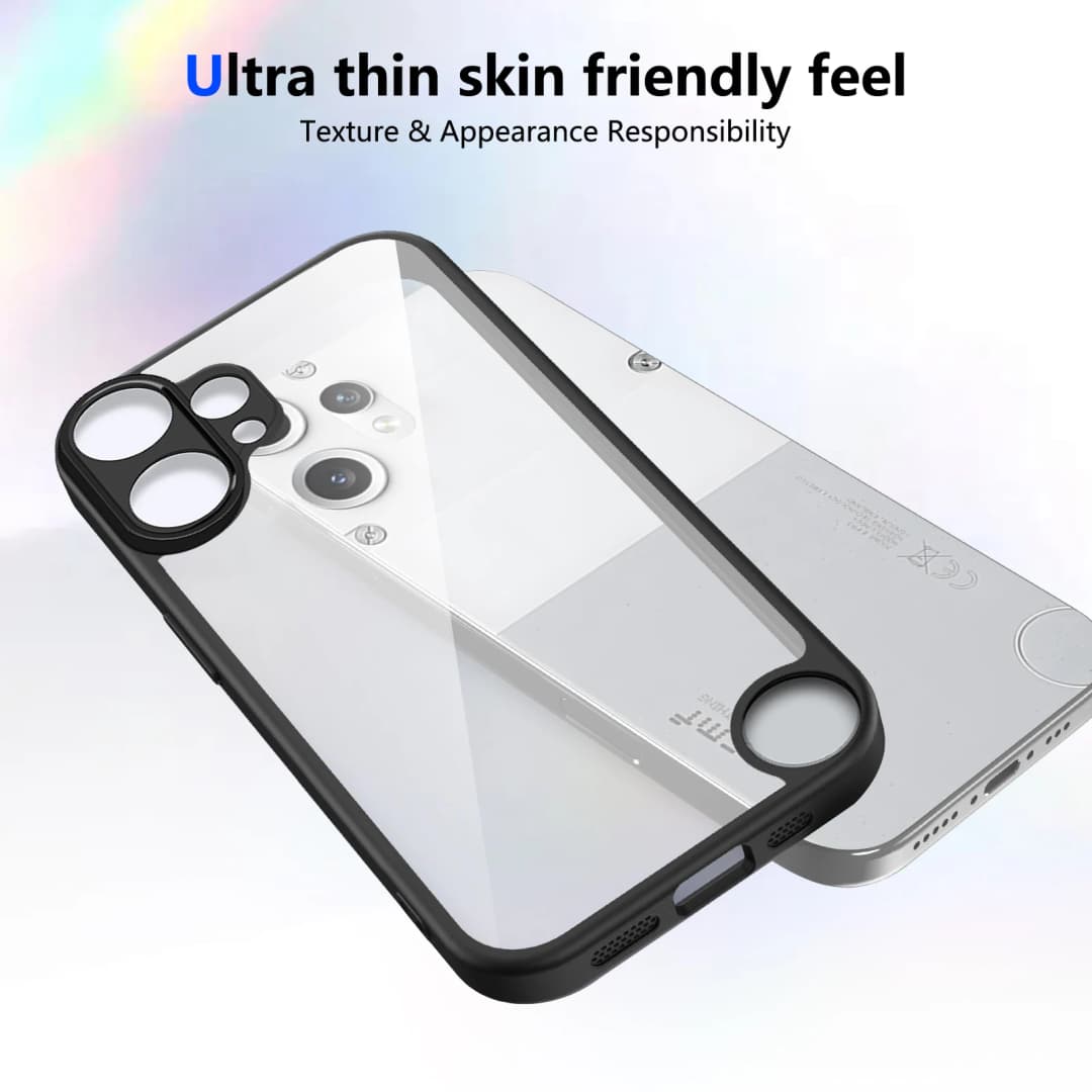 Nothing CMF Phone 2 Pro A001 Case Air Cushion Shockproof Silicone Bumper Clear Matte Back Cover Hard Case for CMF Phone 2 Pro 5G - 3