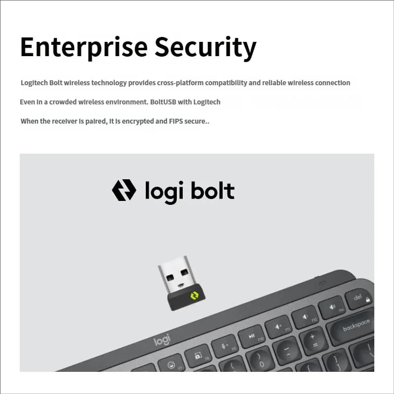 لوحة مفاتيح Logitech MX Keys Mini اللاسلكية للبلوتوث - لوحة مفاتيح مكتبية عالية الجودة مع إضاءة خلفية ذكية ومستقبل سلس - 4