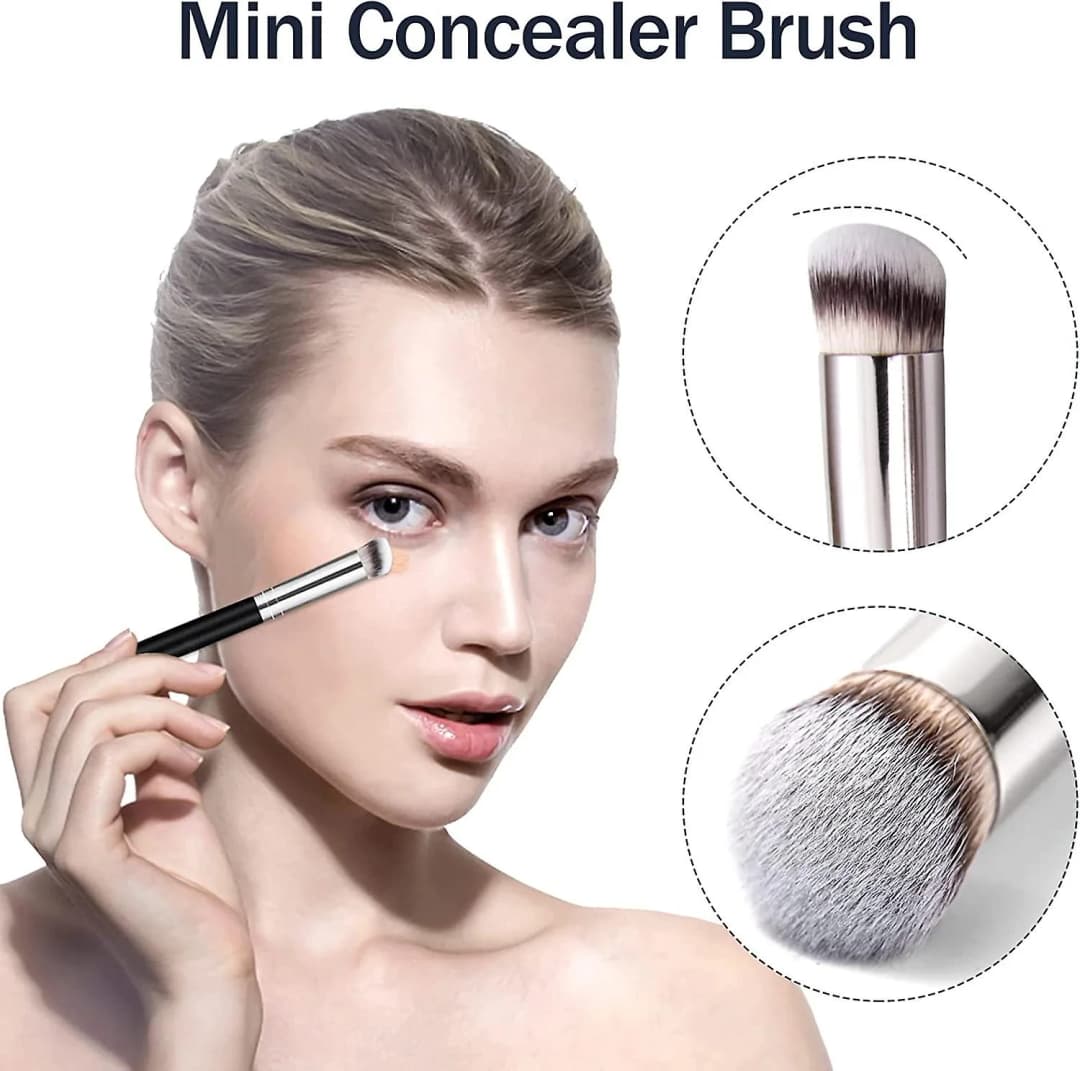 1/2/5 pcs Foundation Concealer Brush, Premium Contour Blusher Brushes, Flawless Under Eye Dense Face Makeup Brush For Blending - 3