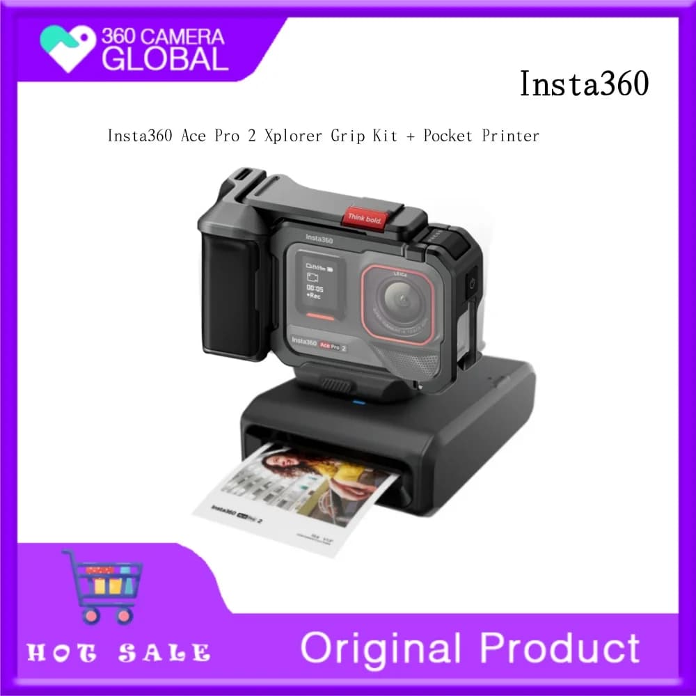 رسمي وأصلي Insta360 Ace Pro 2/Insta360 Ace Pro Xplorer Grip Kit، لتصوير أفضل