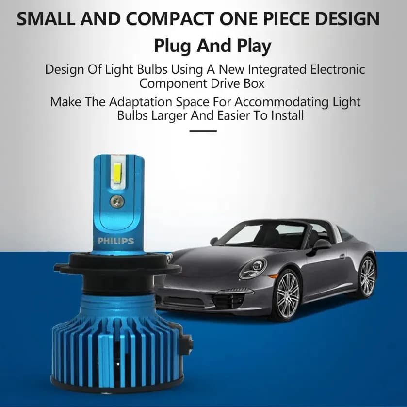 مصابيح أمامية للسيارة Philips LED، H1 H4 H7 H11 HB3 HB4 HIR2 Ultinon Pro3011، 9005 9006 9012، 6000K، أبيض ساطع، أصلية، 2x - 5