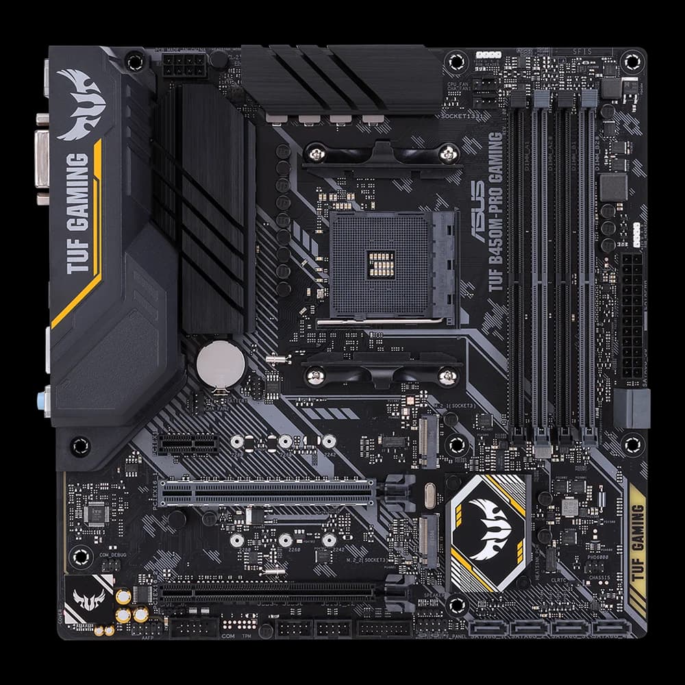لوحة أم ASUS B450M TUF B450M-PRO GAMING AM4 تدعم معالجات Ryzen 5 5600G و5700 و5300G و3900 و1500، ذاكرة DDR4 64GB، M.2 ATX - 2