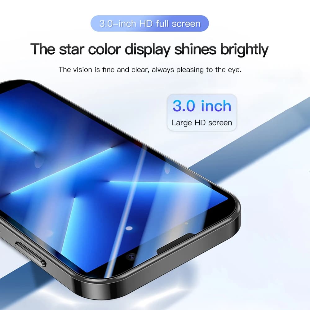 هاتف ذكي صغير SOYES XS18 Pro بشاشة 3.0 بوصة، ذاكرة وصول عشوائي 2 جيجابايت، ذاكرة قراءة فقط 16 جيجابايت، التعرف على الوجه، نظام أندرويد 9.0، بطاقتي SIM، وضع الاستعداد، بطارية 1000 مللي أمبير في الساعة، شبكة 3G - 2