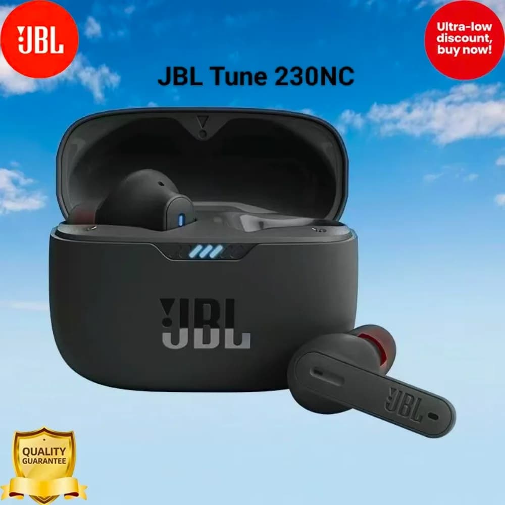 سماعات JBL T230NC اللاسلكية الحقيقية مع إلغاء الضوضاء والصوت الجهير النقي ومقاومة العرق IPX4 وشحن سريع