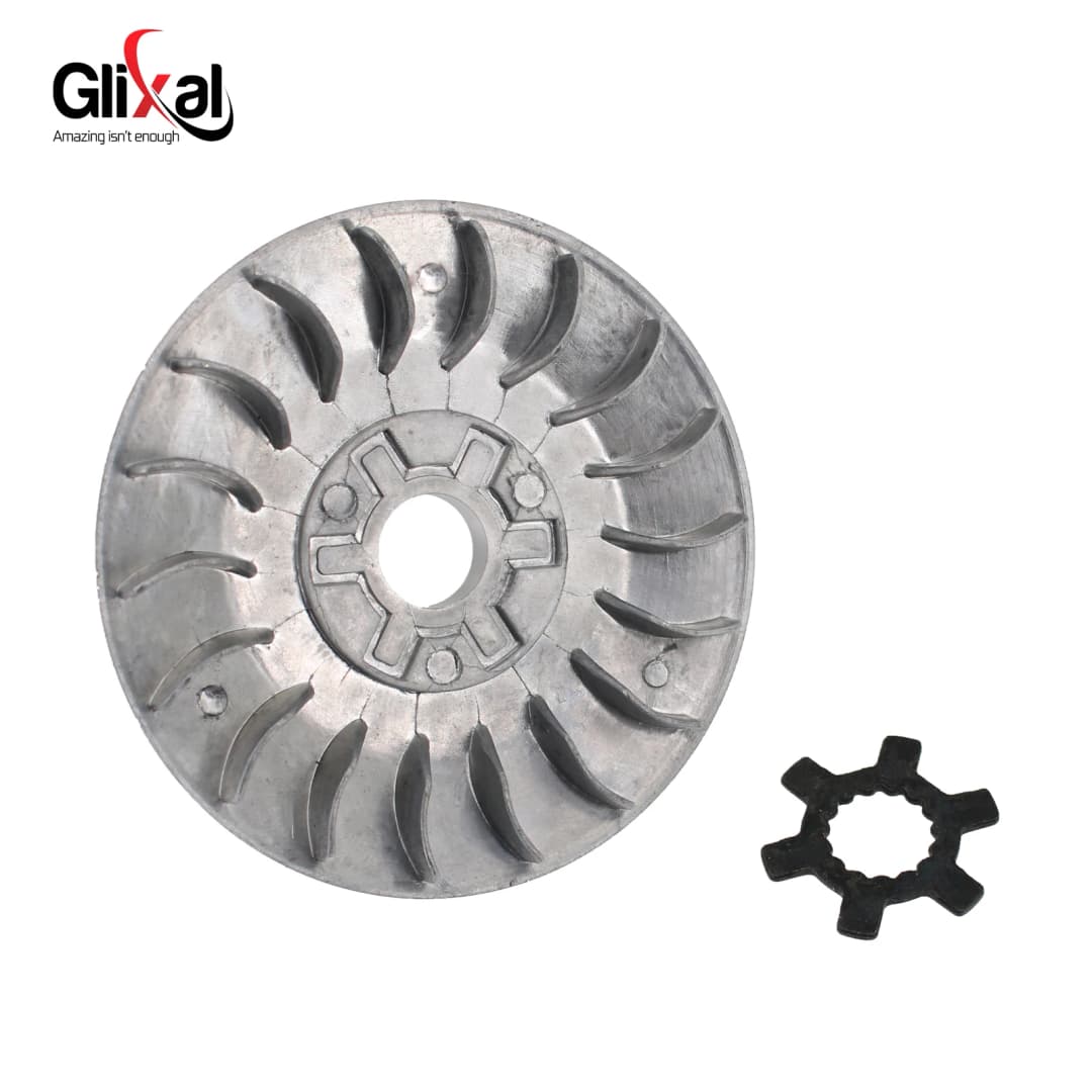 مروحة متغير سباقات عالية الأداء من Glixal مقاس 98 مم لدراجات Minarelli 2T طراز 1E50QMF وJog 90 و4DM وKeeway (قطر داخلي 16 مم، 15 سن) - 4