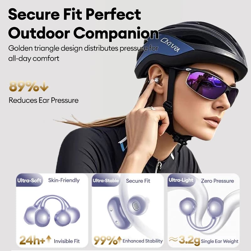 اختيار سماعات رأس لينوفو LK6 OWS بلوتوث لاسلكي 5.4 ستيريو HIFI إلغاء الضوضاء ENC سماعات أذن رياضية عمر بطارية طويل - 3
