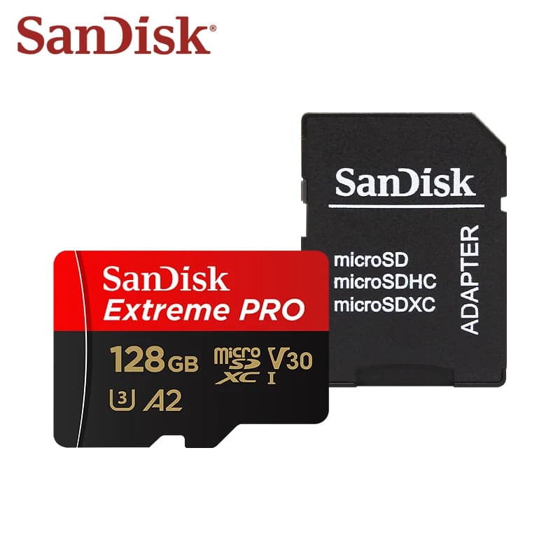 بطاقة ذاكرة SanDisk Extreme PRO microSDXC UHS-I، V30 A2، بطاقة Micro SD بسعة 32 جيجابايت و64 جيجابايت و128 جيجابايت و256 جيجابايت و512 جيجابايت و1 تيرابايت، بسرعة تصل إلى 200 ميجابايت/ثانية، بطاقة TF - 2
