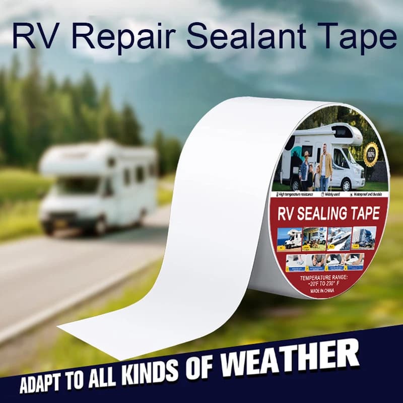 16.4ft RV شريط تسرب الأبيض مقاوم للماء الأشعة فوق البنفسجية و مانعة لتسرب الماء تسقيف الشريط ل RV إصلاح نافذة قارب ختم تسريبات سقف التخييم