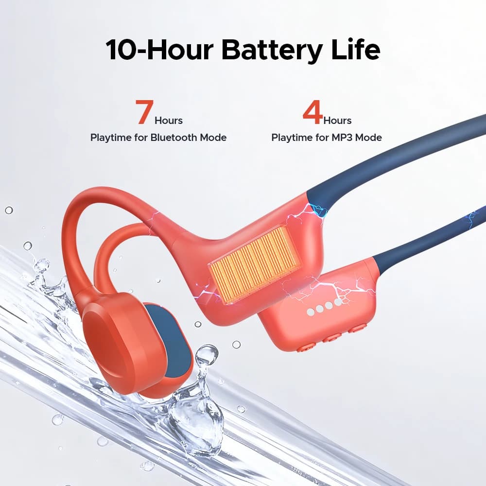 DOOGEE BoneBeat Swim Bone Conduction Headphones Bluetooth 5.4 IP68 Waterproof Wireless Sport Headset for Running, Cycling - 5