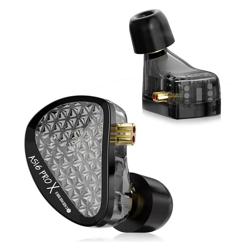 KZ AS16 PRO X سماعات داخل الأذن 8 سماعات موازنة أرماتشر هيكل قناة صوتية ثلاثية هاي فاي سماعات رأس
