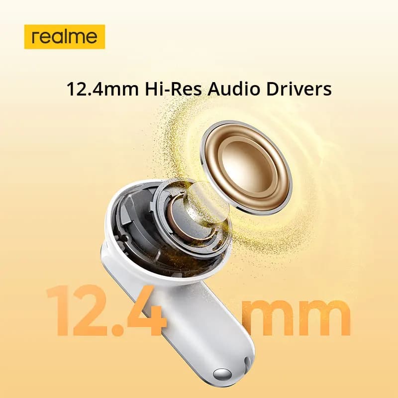 سماعات أذن realme Buds T500 Pro TWS مع إلغاء ضوضاء 50 ديسيبل وحتى 56 ساعة من التشغيل وبلوتوث 6.1 وIP55 ومشغل باس 12.4 ملم - 4
