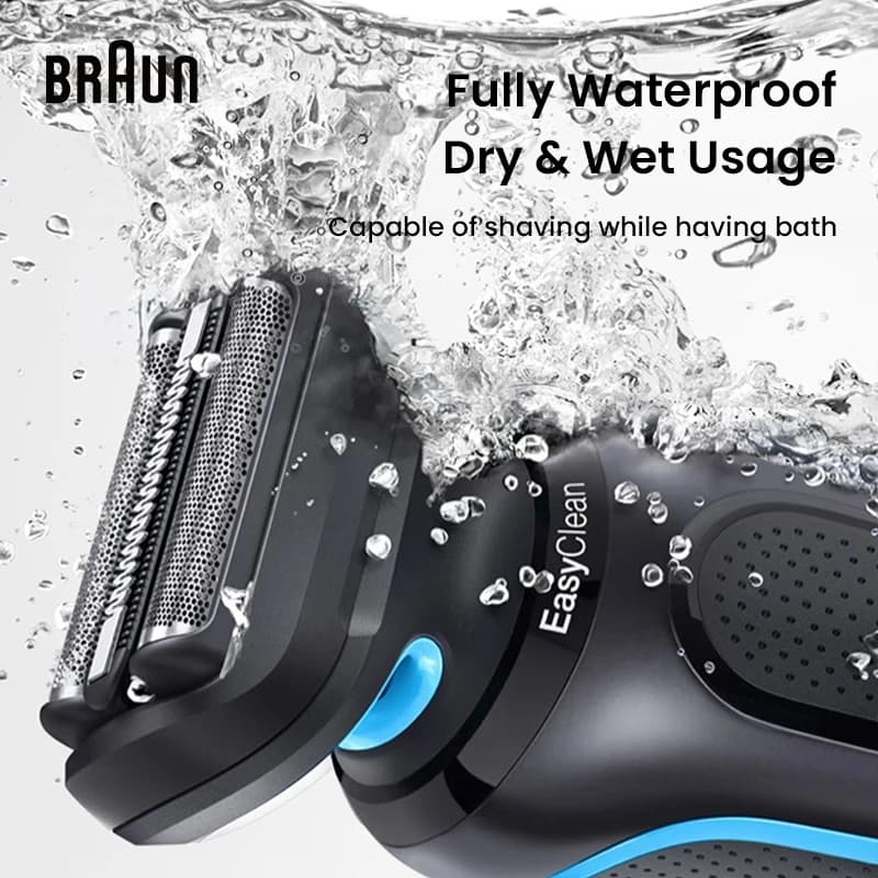 ماكينة حلاقة كهربائية للرجال من Braun Series 5 50-B4200cs بشفرة عائمة ثلاثية الأبعاد وقاطع فويل مع أداة تشذيب السوالف - 3