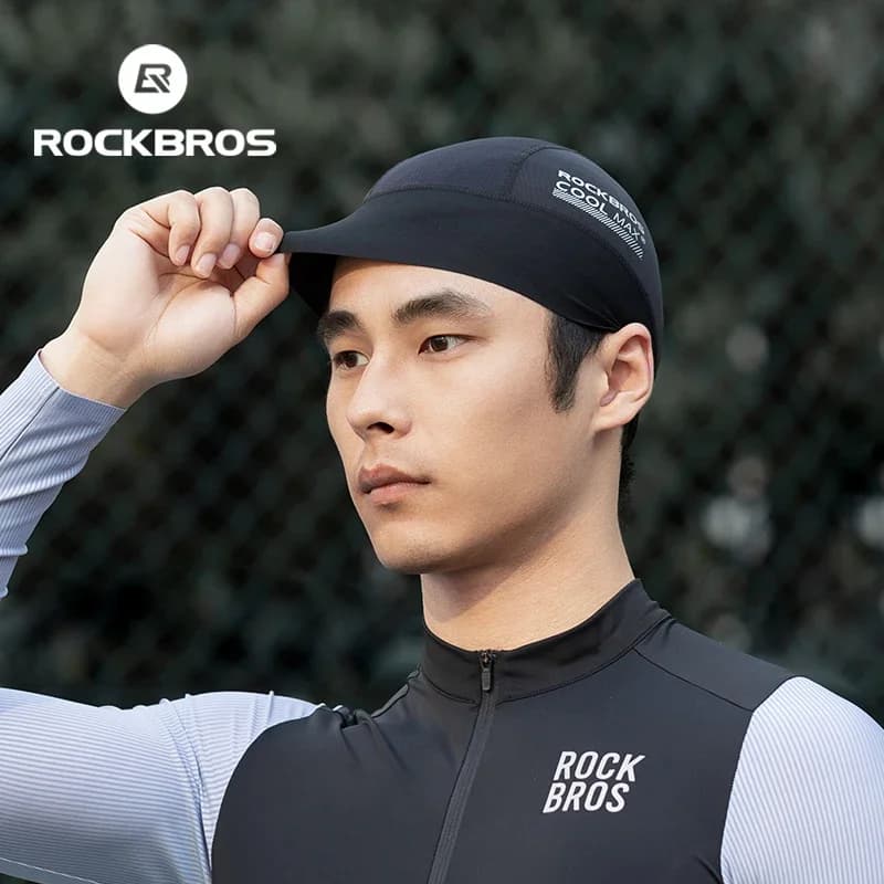 قبعة دراجات من ROCKBROS، قابلة للتنفس، سريعة الجفاف، قبعة خوذة، قبعة داخلية، حماية من الشمس UPF50، قبعة رياضية للجري، قبعة دراجات نارية صيفية - 2