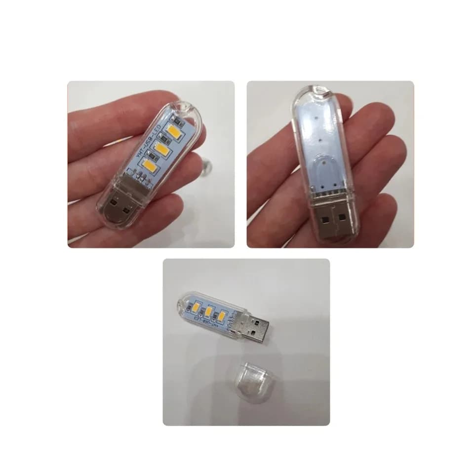 24/8/3LEDs Mini USB LED Book Light RGB Ultra Bright Reading Lamp SMD Bulb  For Power Bank Laptop Notebook Portable Night Lights - 5