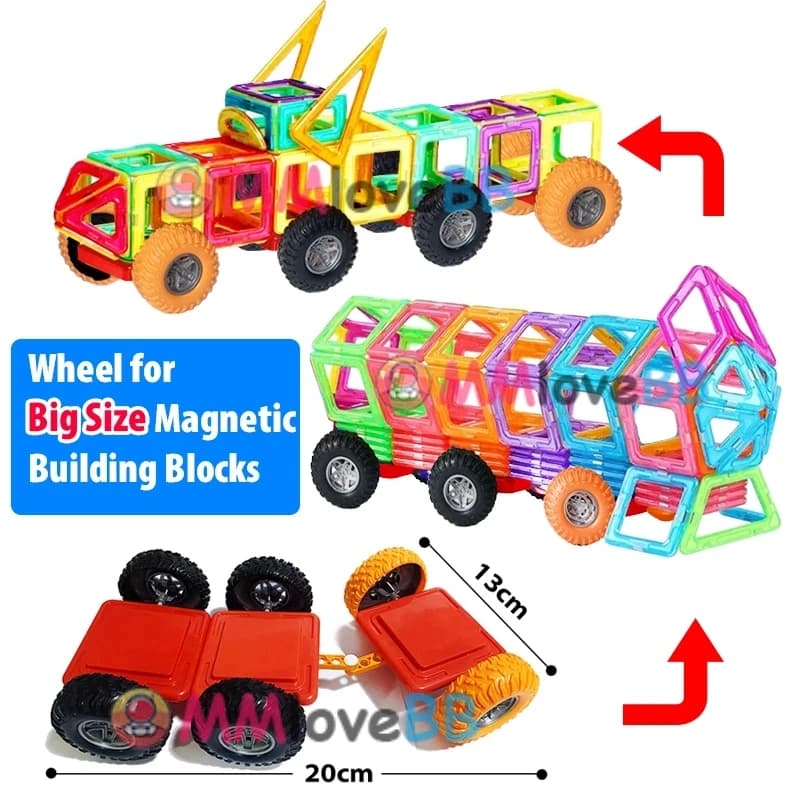 Magnets Toys for Kids Big Size Plus Magnetic Blocks for Children Designer Constructor Set Toys for Boys Building Blocks - 4