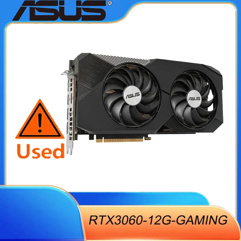 بطاقة رسومات ASUS Dual GeForce RTX 3060 بسعة 12 جيجابايت GDDR6