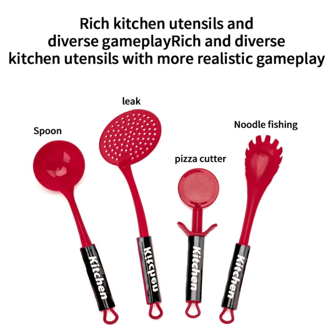 Children's simulated high fidelity cooking toys, home and school use chefs to pretend toy sets suitable for role-playing kitchen - 3