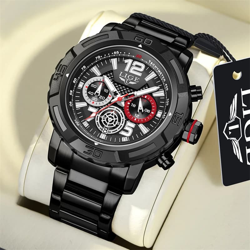 LIGE 2026 Mens Watches Top Brand Luxury Business Men Watch Chronograph Male Clock Men Quartz Wristwatches Relogio Masculino+BOX - 6
