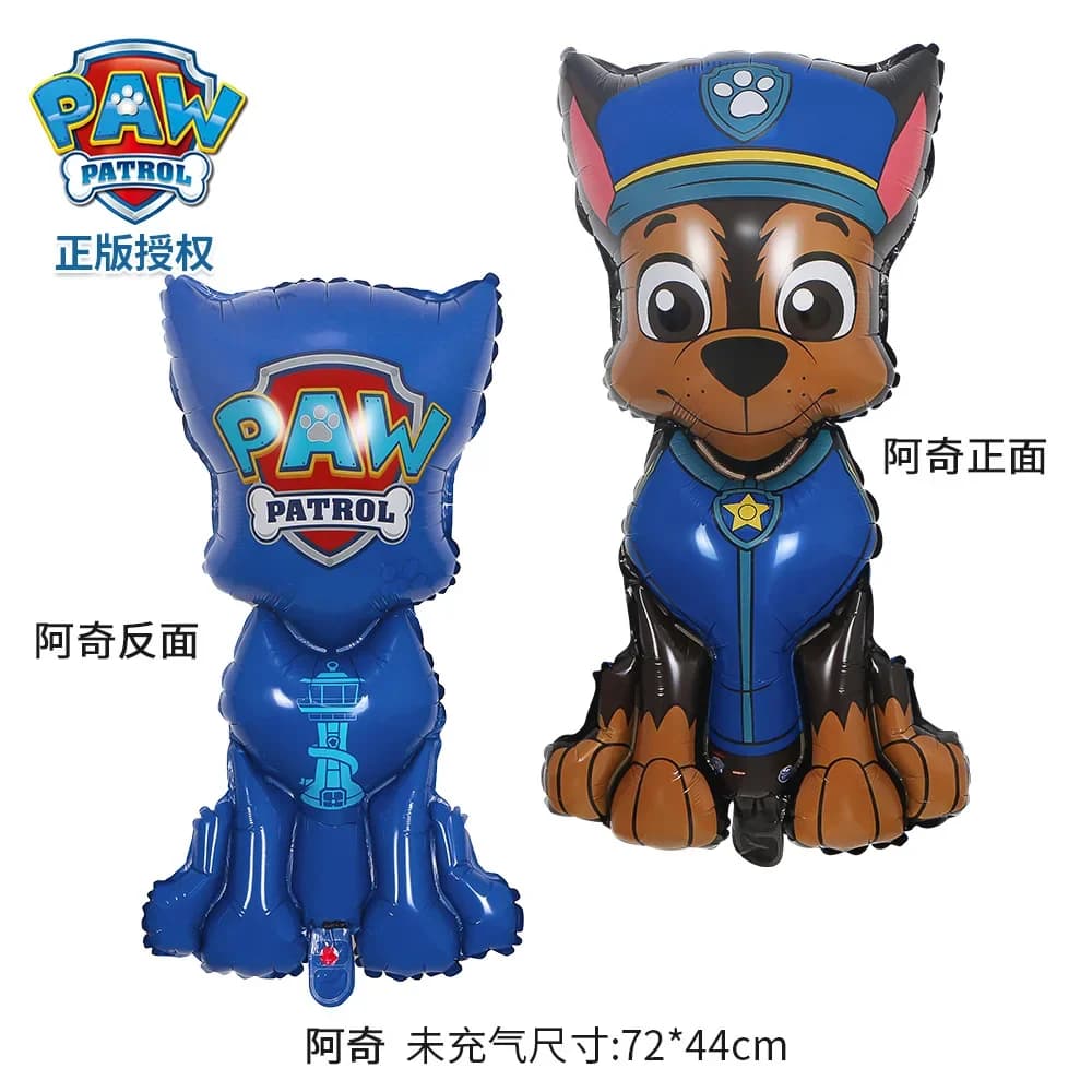 8 قطع جديدة من بالونات ديكور أعياد الميلاد الكرتونية PAW Patrol مع بالون فويل تشيس مارشال سكاي لحفلات الأطفال - 4
