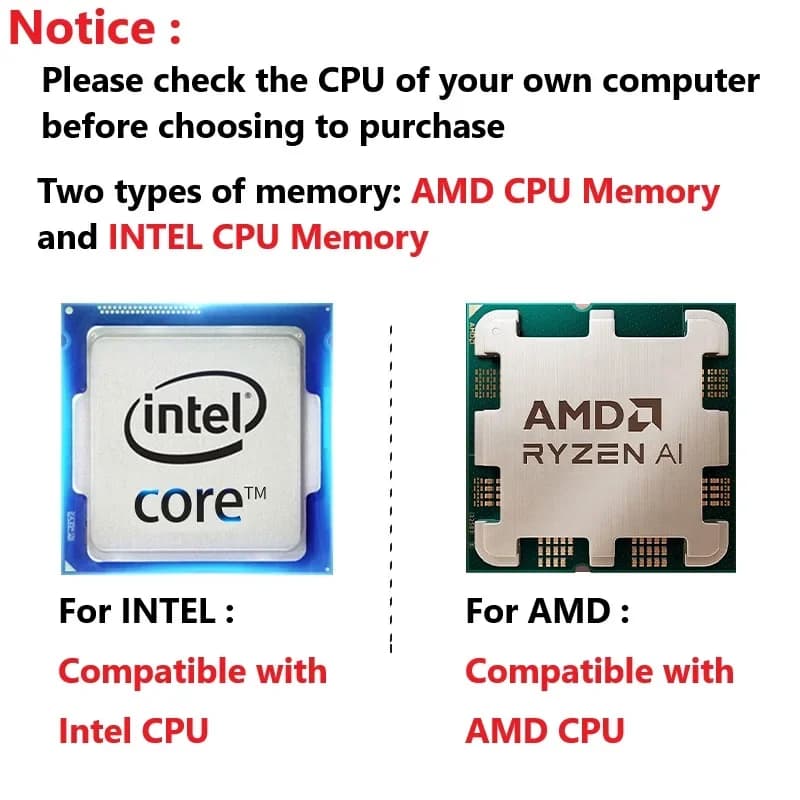 ذاكرة رام كينجستون DDR4 لسطح المكتب، متوافقة مع معالجات إنتل، سعات 4 جيجابايت و8 جيجابايت و16 جيجابايت، ترددات 3200 ميجاهرتز و2666 ميجاهرتز و2400 ميجاهرتز - 2
