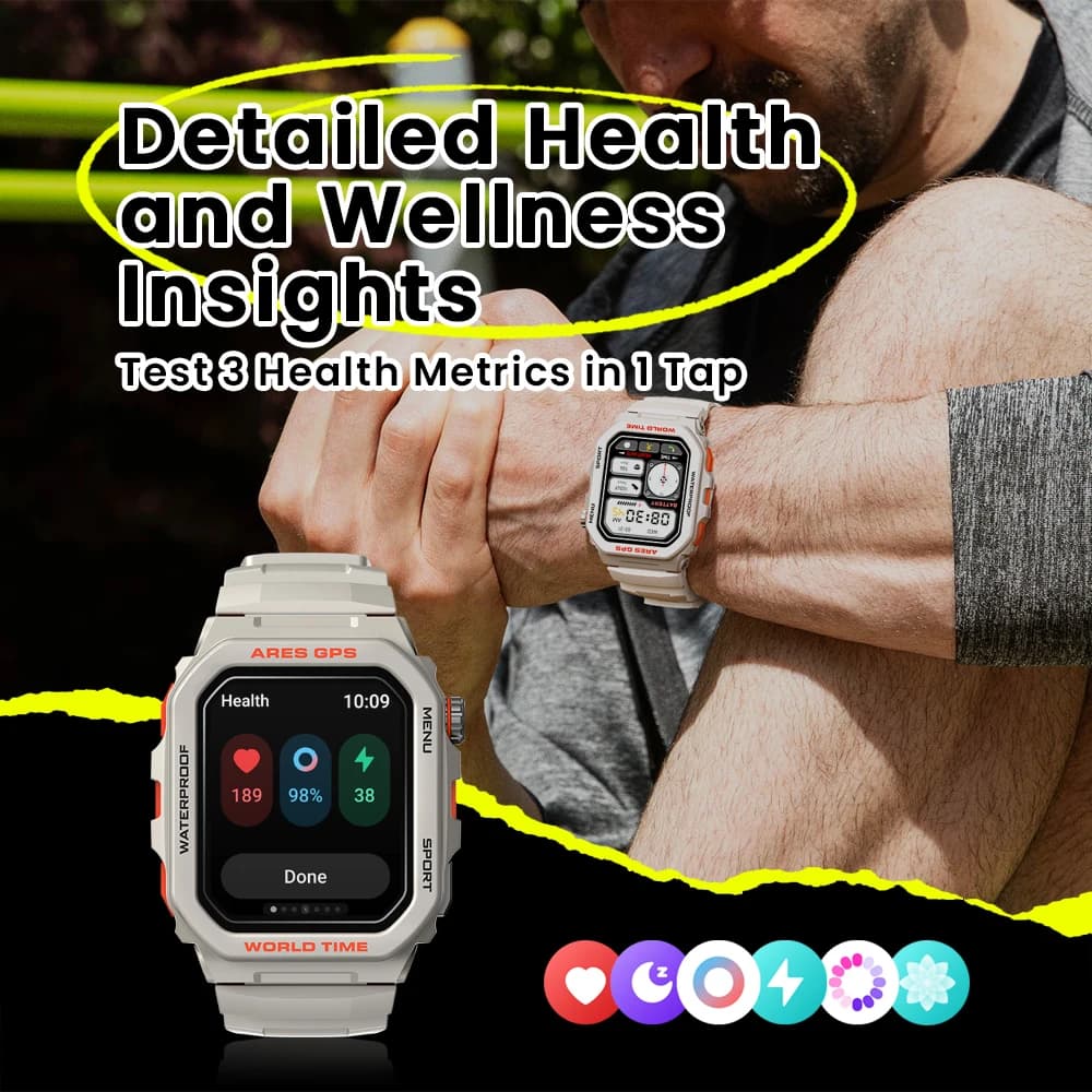 [World Premiere] Zeblaze Ares GPS Smart Watch, GPS, Alexa Built-in, Bluetooth Calling, Heart Rate & Spo2, Sleep Health, WR 3 ATM - 5