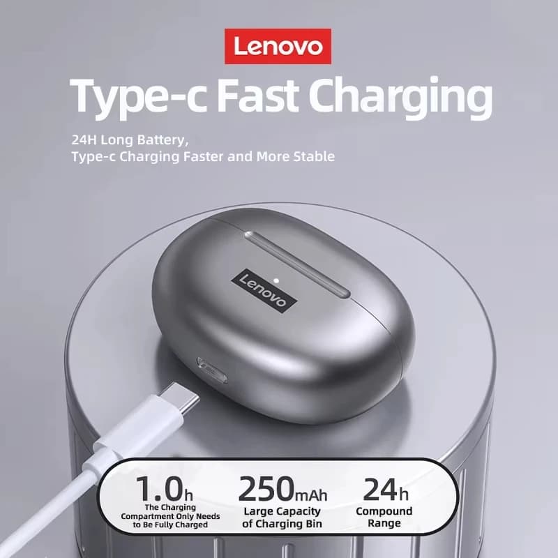 سماعات لينوفو LP5 TWS بلوتوث لاسلكية أصلية، عمر بطارية طويل، سماعات رياضية، وضع مزدوج، سماعات ألعاب، مكالمات HD، مع ميكروفون - 3