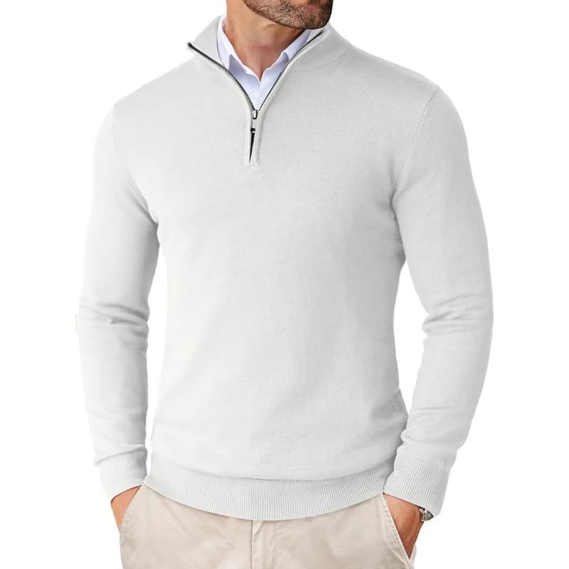 Men's Quarter Zip Up Sweaters Slim Fit Lightweight Mock Neck Pullover Casual Sweaters Half Turtleneck Knitted Outdoor Streetwear - 2