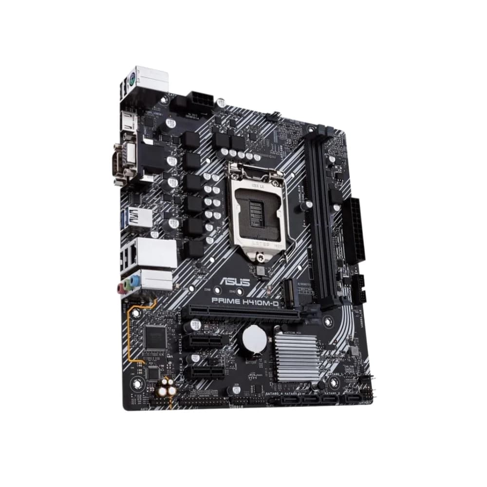 ASUS PRIME H410M-D LGA1200 Motherboard for 10th Gen Intel Core, Supports M.2 SSD and DDR4 - 4