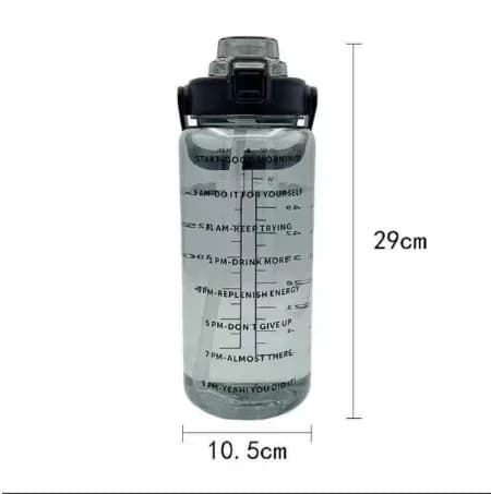 2L Sports Water Bottle Extra Large Capacity Plastic Drink Bottle WithStraw and Time MarkerSuitable for Gym/OutdoorSportsReusable - 6