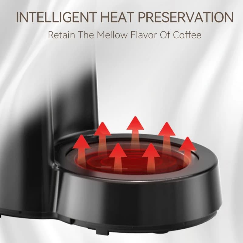 HiBREW 3 في 1 ماكينة قهوة أمريكية بالتنقيط ماكينة قهوة زجاجية بغطاء إبريق شاي ساخن 750 مل H12 - 3